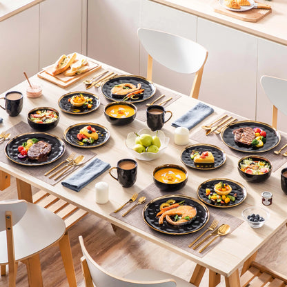 Aureo Vittoria™ — Classic Black Dinnerware Collection